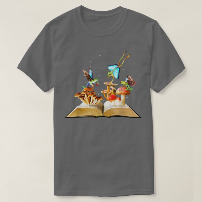 Fairycore Aesthetic Goblincore Fairy Frogs Butterf T Shirt (Design framsida)