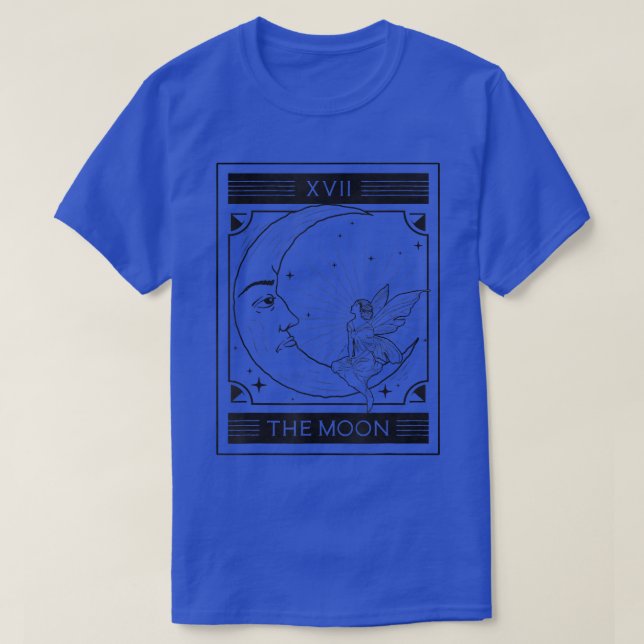 Fairycore Aesthetic Goth Tarot Card, Måne Fairy T Shirt (Design framsida)