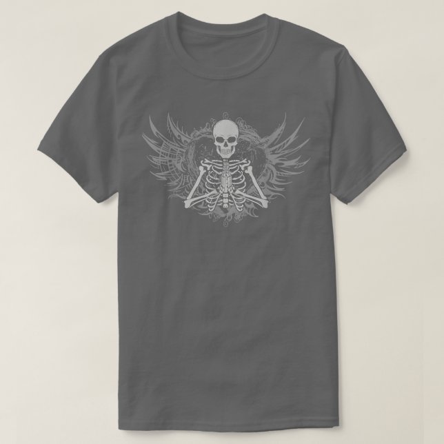 Fairycore Aesthetic Gothic Faiy Vingar Skeleton Fa T Shirt (Design framsida)