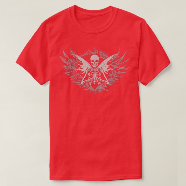 Fairycore Aesthetic Skeleton Fairy Grunge Butterfl T Shirt (Design framsida)