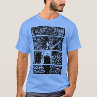 Fairycore Cottagecore Girl Borttappad in Skogen Te T Shirt