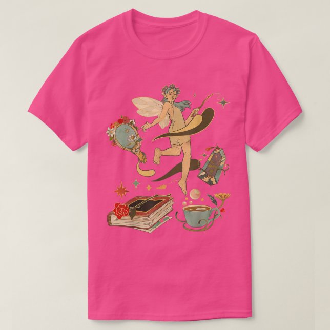Fairycore Crystal Fairy Grunge Magic Witchy Sak T Shirt (Design framsida)