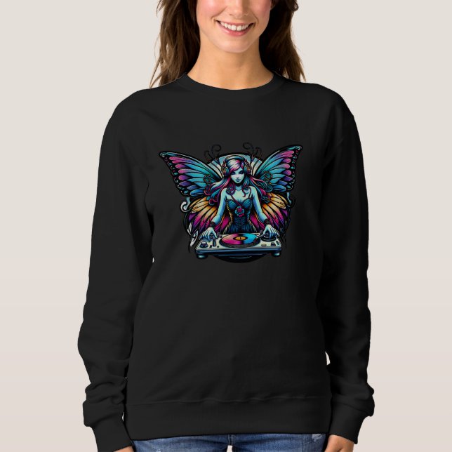 Fairycore DJ Darkwave Clothing Goth Fairy Outfit T Shirt (Framsida)