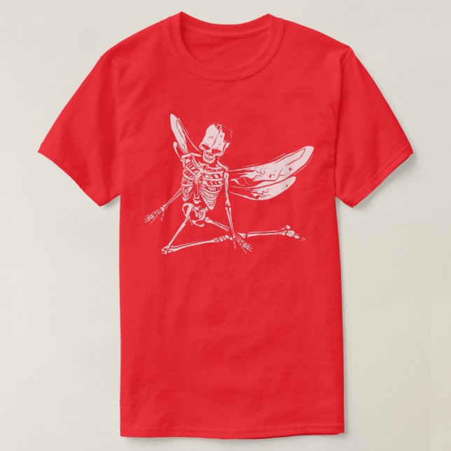 Fairycore Faecore Fairy Grunge Skeleton Dragonfly T Shirt (Design framsida)