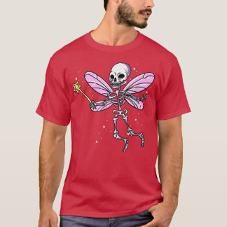 Fairycore Gothic Skeleton Fairy T Shirt