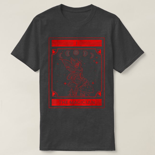 Fairycore Grunge Aesthetic Goth Tarot Card T Shirt (Design framsida)