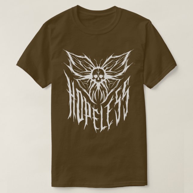 Fairycore Grunge Clothing Gothic Skeleton Butterfl T Shirt (Design framsida)