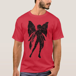 Fairycore Magic Creatures Fairy Icon Distress T Shirt