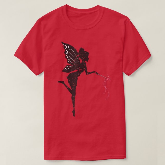 Fairycore Magic Creatures Fairy Silhouette Grung T Shirt (Design framsida)