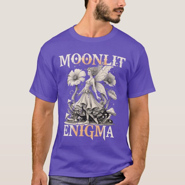 Fairycore Mörk Fairy Moonlit Enigma-gåva T Shirt (Framsida)