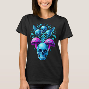Fairycore Mushroom Döskallars Aesthetic Vaporwave T Shirt