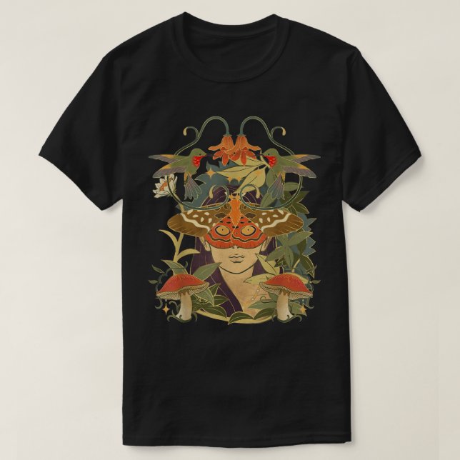 Fairycore Mushroom Gothic Academia Fairy Grunge Ae T Shirt (Design framsida)
