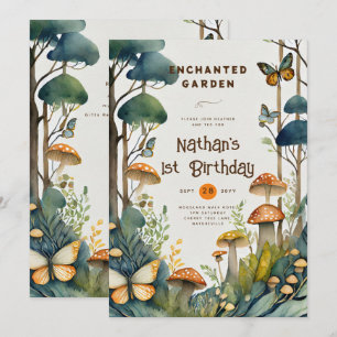 FAIRYCORE NATURE BABYSHOWER FÖRSTA BIRTHDAY ALLA H INBJUDNINGAR