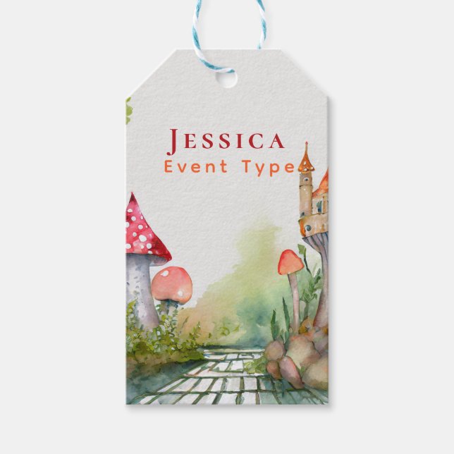FAIRYCORE Princess Fairytale Castle Kingdom Anpass Presentetikett (Framsidan)