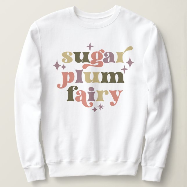 Fairycore Sugar Plum Fairy Text Art T Shirt (Design framsida)