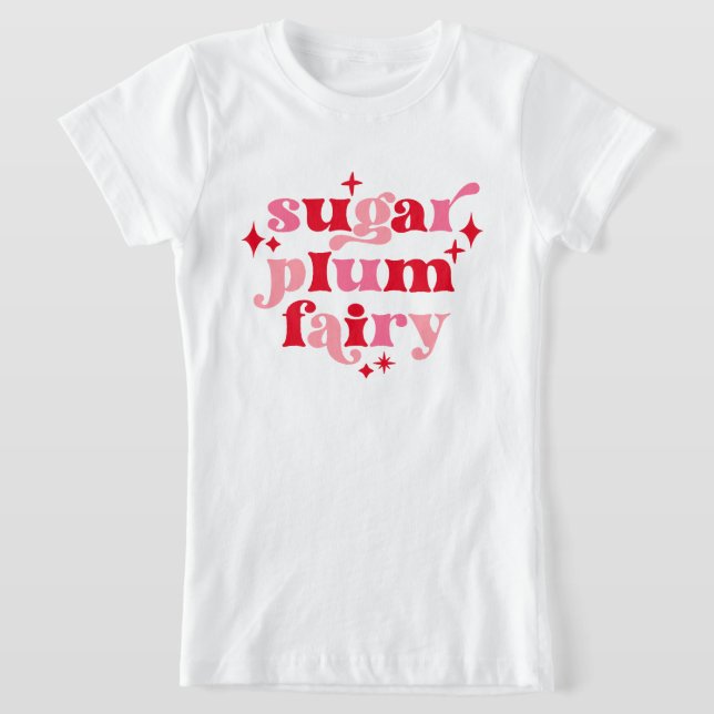 Fairycore Text Art Sugar Plum Fairy Girl's T Shirt (Laydown)