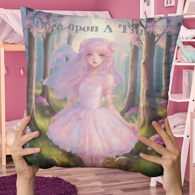 Fairycore Whimsical Fantasy Fairy Woodland Pastel Kudde (Skapare uppladdad)
