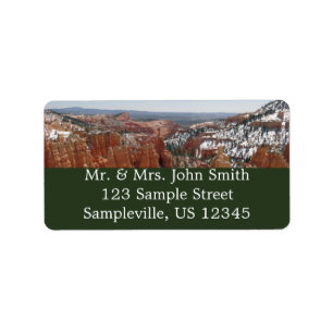 Fairyland Canyon vid Bryce Canyon nationalpark Adressetikett