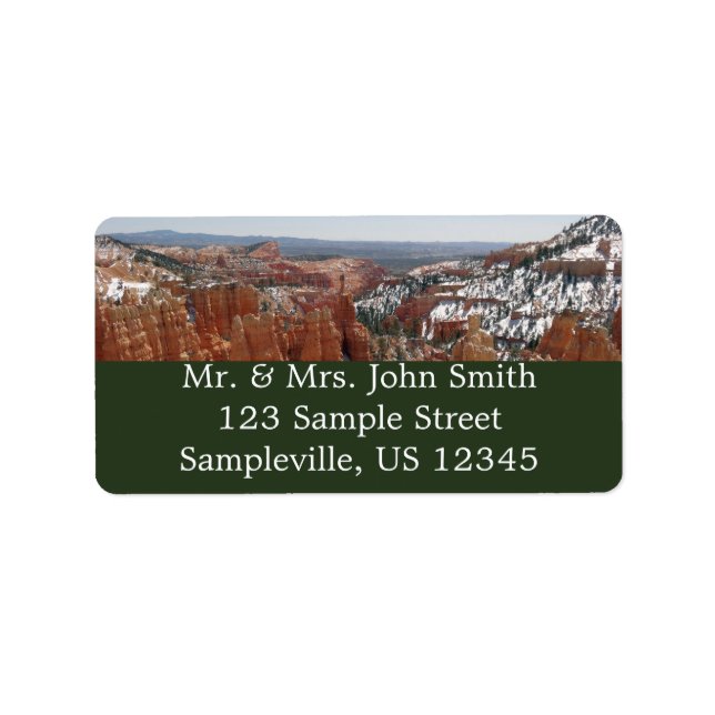 Fairyland Canyon vid Bryce Canyon nationalpark Adressetikett (Framsidan)