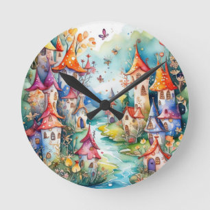 Fairyland magi castle rund klocka