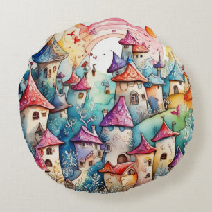Fairyland magi castle rund kudde