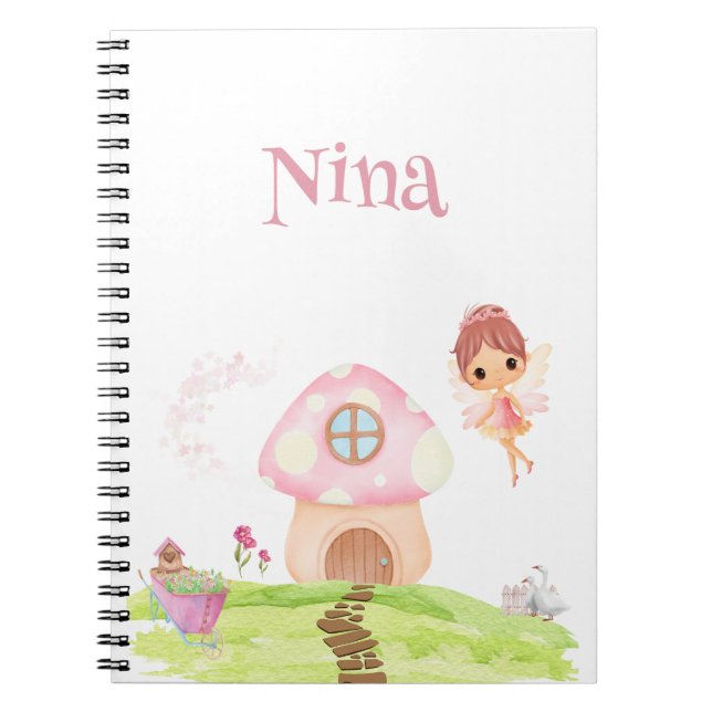 Fairyland & Mushroom Garden Enchanted Personlig Anteckningsbok (Framsidan)