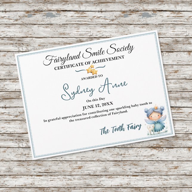 Fairyland Smile Society Certifikat för prestation (Skapare uppladdad)