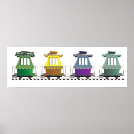 FAIRYLANDS JOLLEY TROLLEY TÅG POSTER