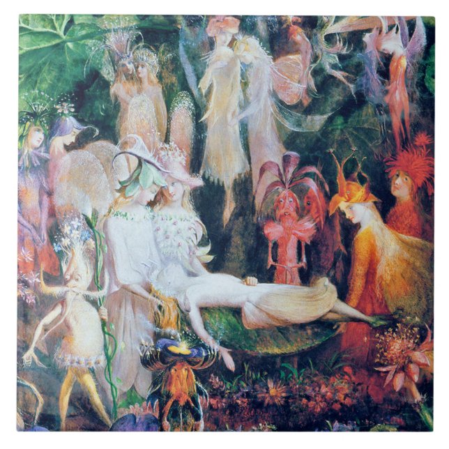 Fairy's Funeral, John Anster Fitzgerald Kakelplatta (Framsidan)