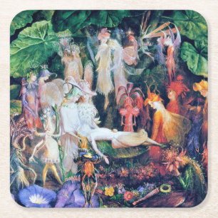 Fairy's Funeral, John Anster Fitzgerald Underlägg Papper Kvadrat