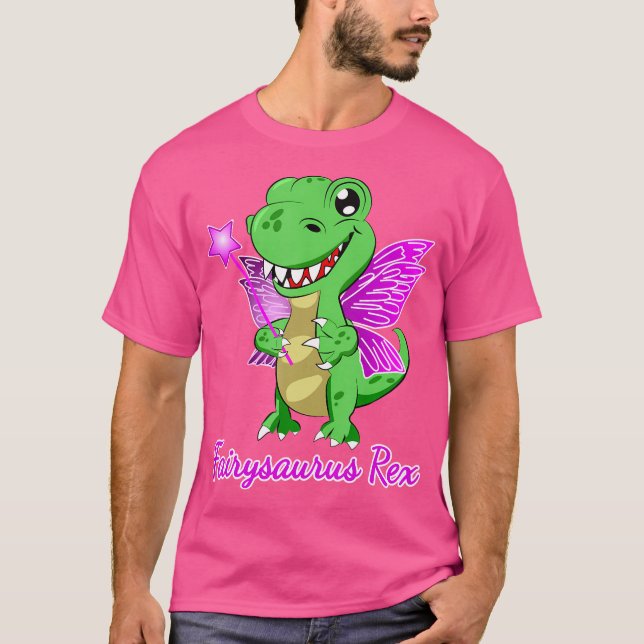 Fairysaurus Rex Cute T-Rex med Vingar T Shirt (Framsida)