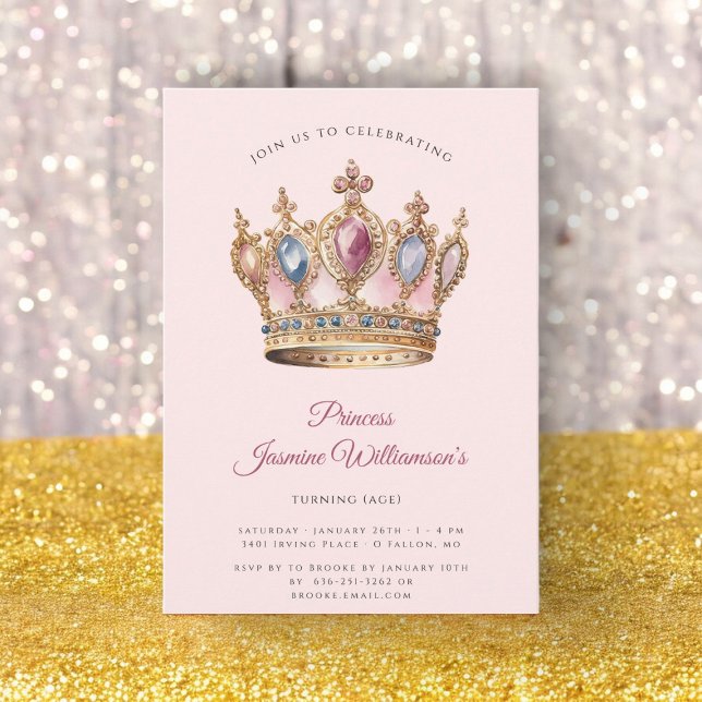 Fairytail princess födelsedagsfest inbjudningar (fairytail princess birthday invitation )