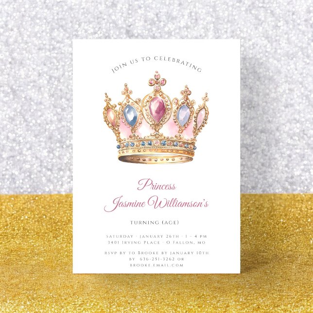 Fairytail princess rosa födelsedagsfest inbjudningar (fairytail princess birthday invitation fully editable and instand dowmload available )