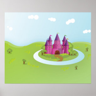FairyTail Slott Pixelerad Upplaga Poster