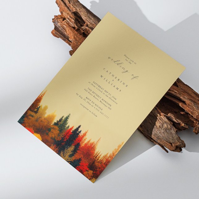 Fairytalaffären: Whimsical Fall Wedding Inbjudningar (A Fairytale Affair: Whimsical Fall Wedding Invitation Personalized)