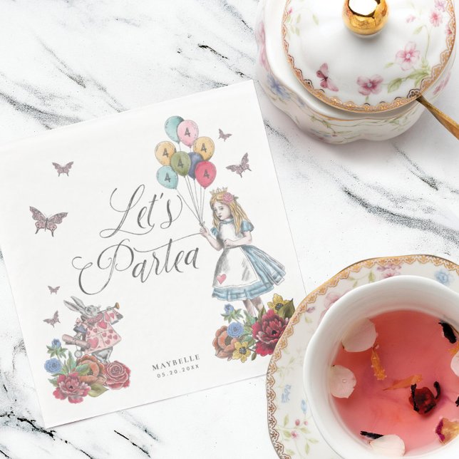 Fairytale Alice i Wonderland Birthday Tea Party Pappersservett (Skapare uppladdad)