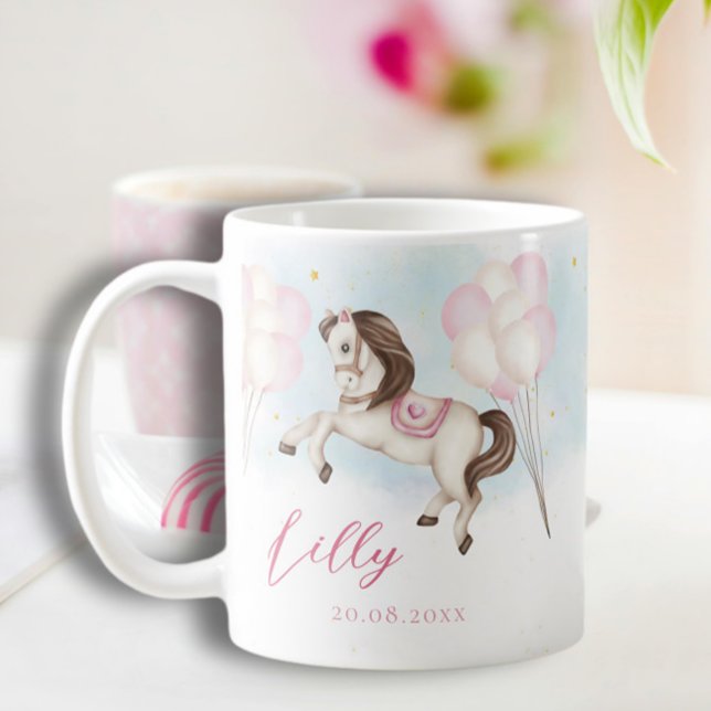 Fairytale baby Pony pinky balloons stjärna Kaffemugg (Skapare uppladdad)