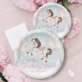 Fairytale baby Pony rosa ballonger stjärnor Birthd