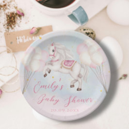 Fairytale baby Pony rosa balloons stars Shower