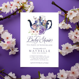 Fairytale Baby Shower Tea Party i Wonderland Inbjudningar