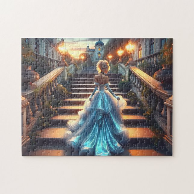 Fairytale Ball Gown Art Enchanted Palace Evening Pussel (Horisontell)