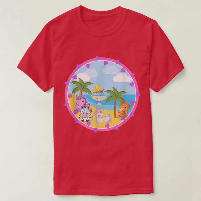 Fairytale Beach Scene T Shirt (Design framsida)