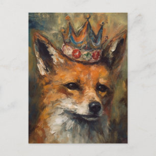 Fairytale BeSnye Red Fox i Krona Vykort