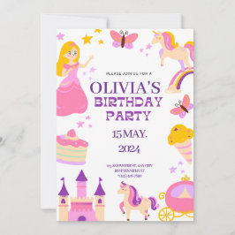Fairytale Birthday Inbjudningar
