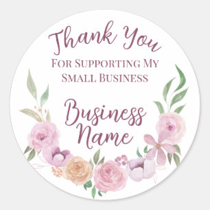 Fairytale Blommigt Small Business Stickers Runt Klistermärke