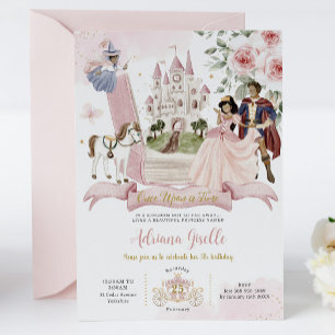 Fairytale Bok Gång vid en tidprinsessans födelseda Inbjudningar