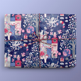 Fairytale Bokar och Magic Creatures Blue Presentpapper