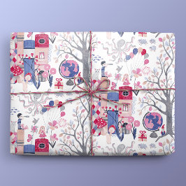 Fairytale Bokar och Magic Creatures White Presentpapper