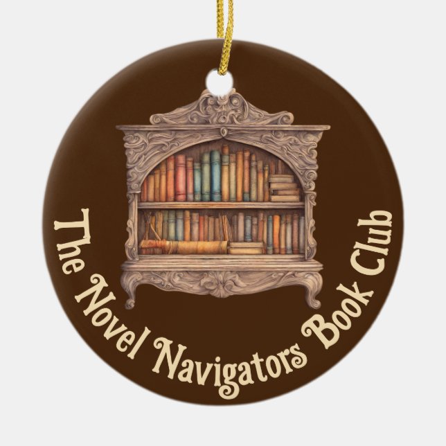 Fairytale Bookshelf Julgransprydnad Keramik (Framsidan)