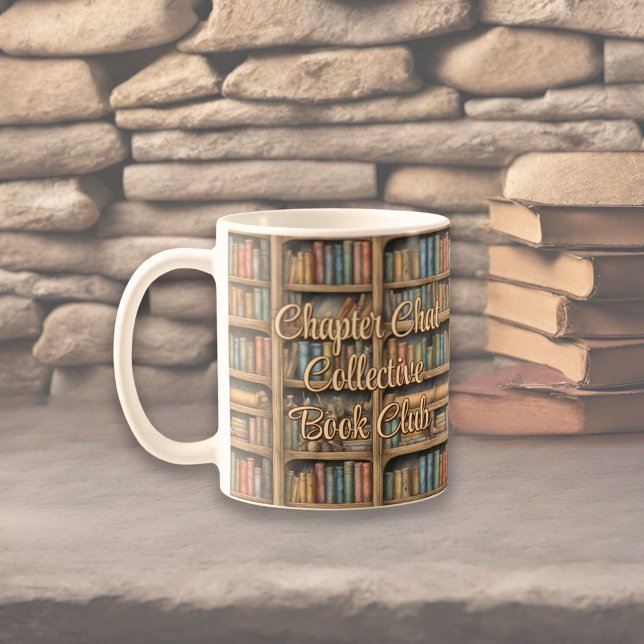 Fairytale Bookshelf Mönster Kaffemugg (Skapare uppladdad)